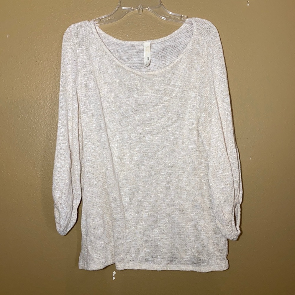 Cream and gold sweater